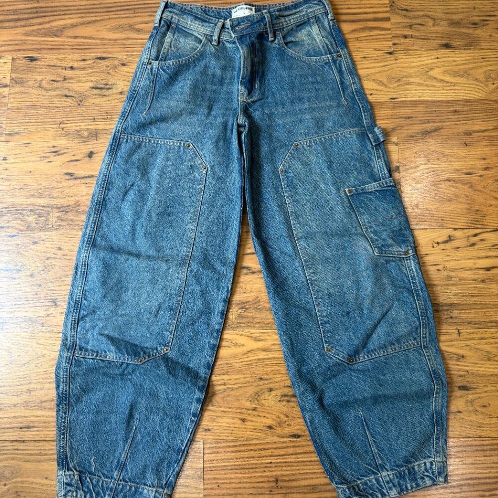 Free People We The Free Loren Barrel Jeans Denim NEW Size 25 - Picture 3 of 7